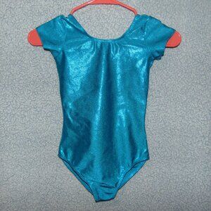 Stretch Is Comfort Lt. Blue Mystique Cap Sleeve Leotard LC